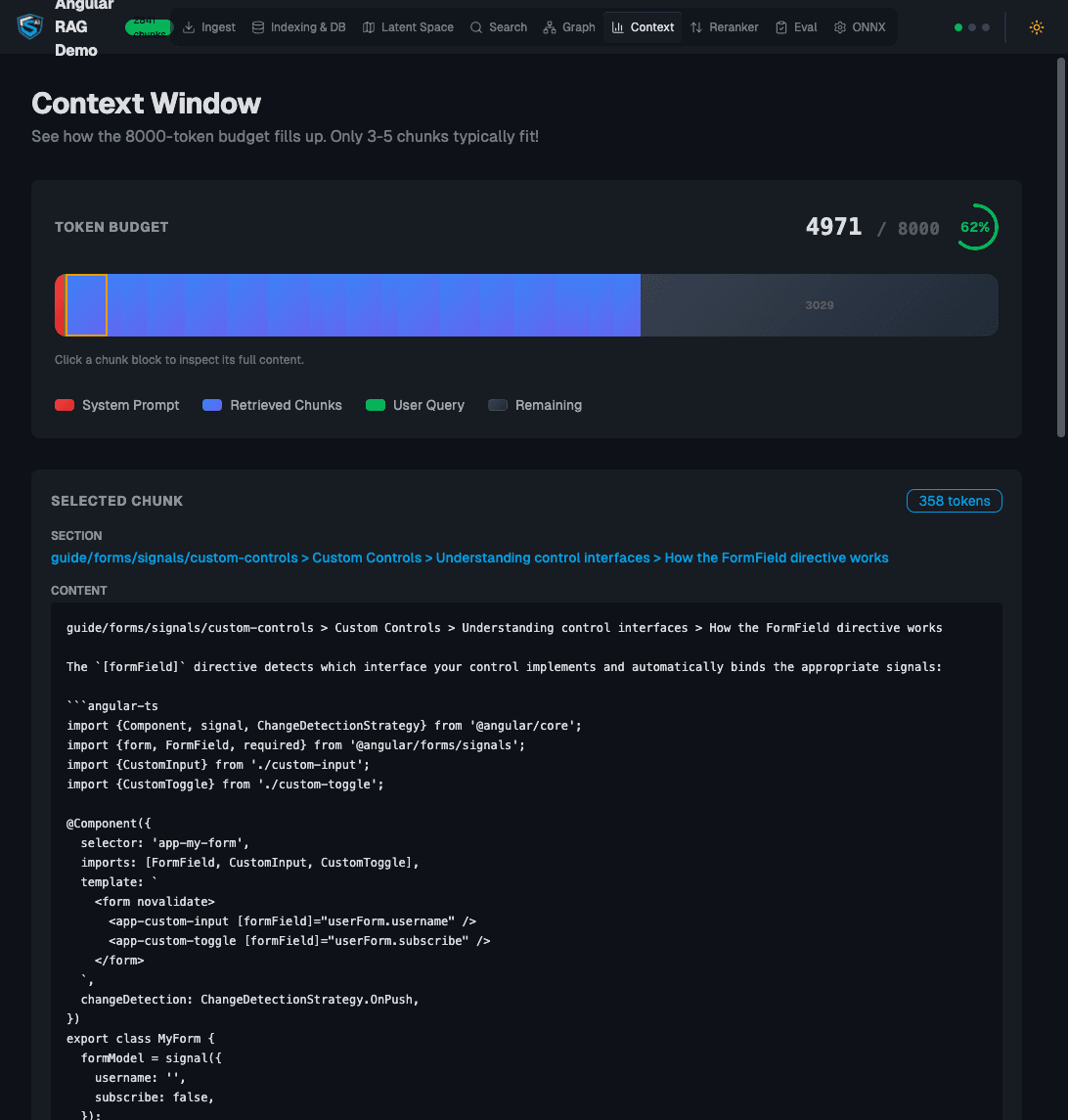 Token budgeting and context assembly